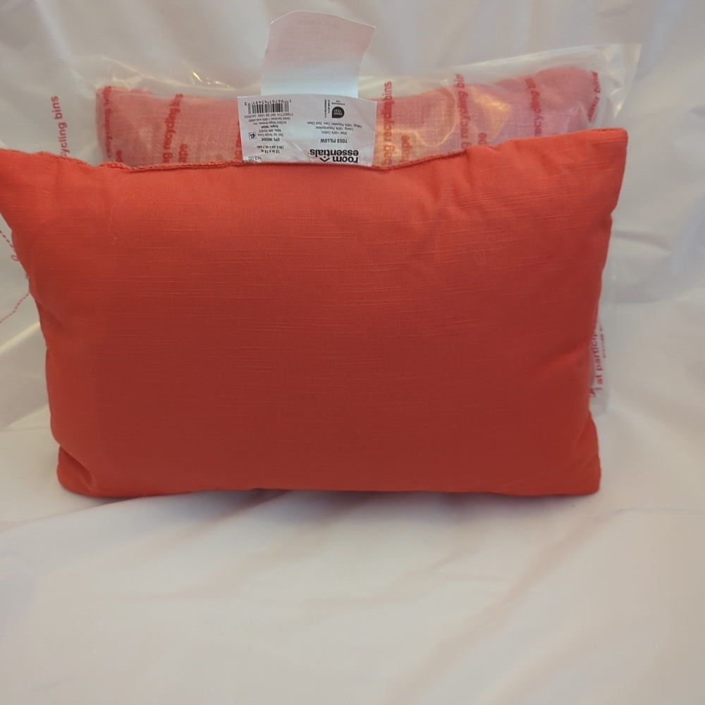 Room Essentials Coral Accent Pillow - Solid Coral Red-Orange